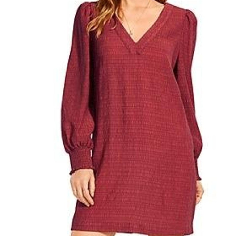 BB Dakota by Steve Madden Ruston textured‎ long-sleeve shift mini dress